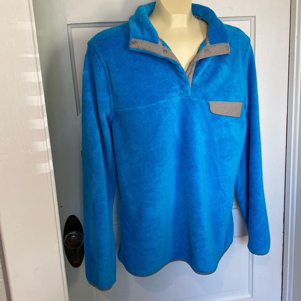 Jachs Premium blue lush fleece pullover top Medium